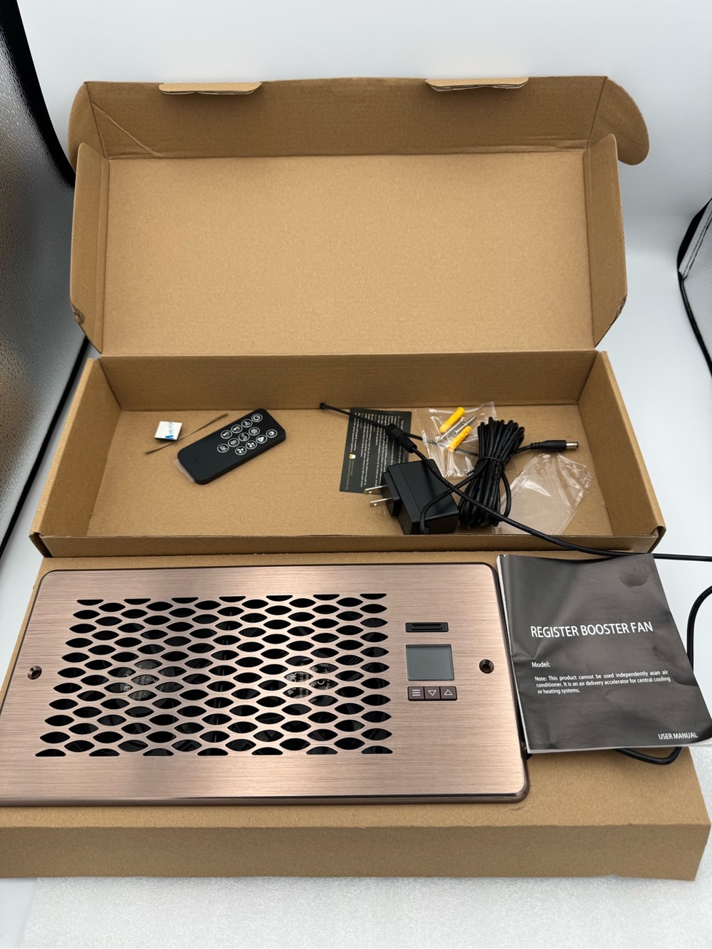 Register Booster Fan - Brushed Copper Vent Insert